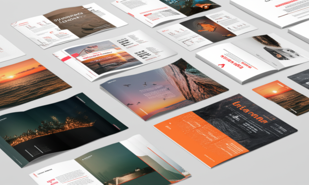 Print design materials and brochures